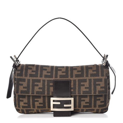 fendi zucca large baguette tobacco|Fendi baguette bag price.